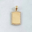 Dije Placa 2.5gr / 2.6cm / Oro Amarillo 18K *