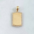 Dije Placa 2.35gr / 2.7cm / Oro Amarillo 18K ©