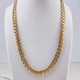 Cadena Cubana 36.05gr / 60cm / 6.9mm Broche Cajon Circones Blancos Oro Amarillo Nac.Esp. 18K &