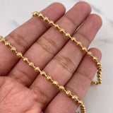 Cadena Militar 18.25gr / 60cm / 3mm Diamantada Oro Amarillo 18K &