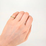 Anillo Carril Tupido Esmeralda 19pts 2.25g / T7 1/4 Oro Amarillo 18K