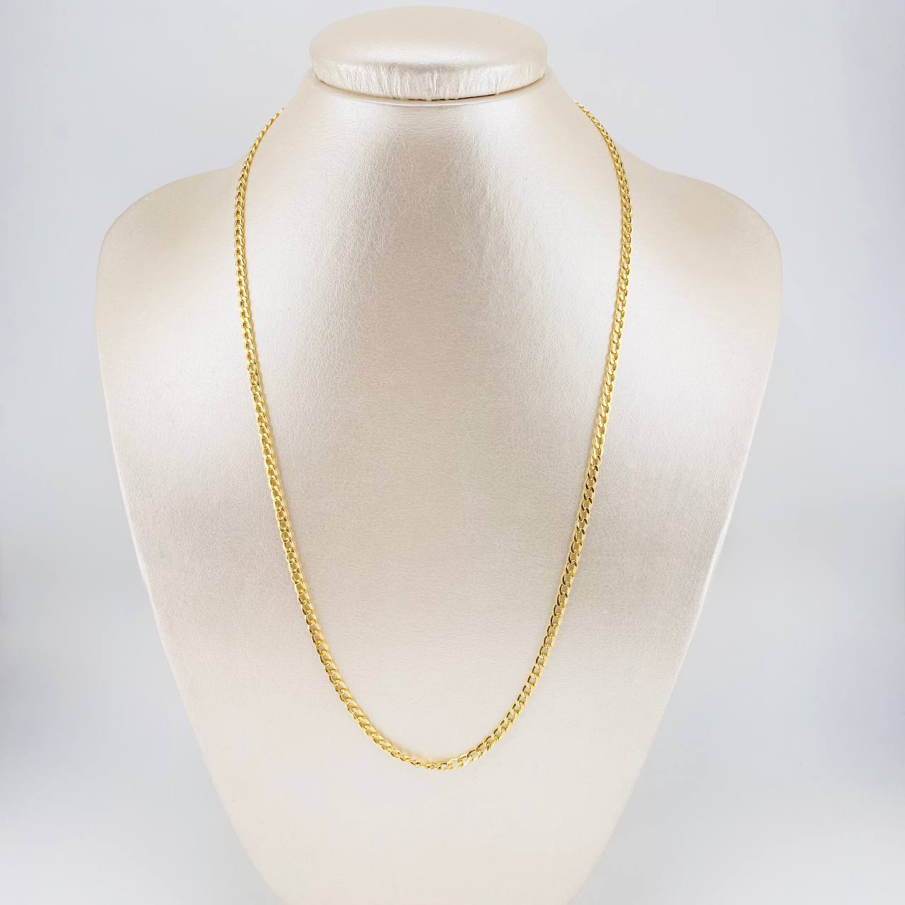 Cadena Cubana 3.55g / 50cm / 3mm Oro Amarillo 18K