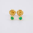 Topos Cuatro Garra Esmeraldas 9pts 0.8g / 2.8mm Oro Amarillo 18K