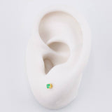 Topos Cuatro Garra Esmeraldas 9pts 0.8g / 2.8mm Oro Amarillo 18K