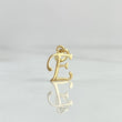 Dije Letra E Cursiva Delgada 0.35gr / 1.6cm / Lisa Oro Amarillo 18K ©