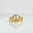Anillo Corona Corazón 2.85 g / T6 3/4 Oro Amarillo 18K