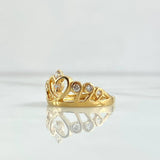 Anillo Corona Corazón 2.85 g / T6 3/4 Oro Amarillo 18K