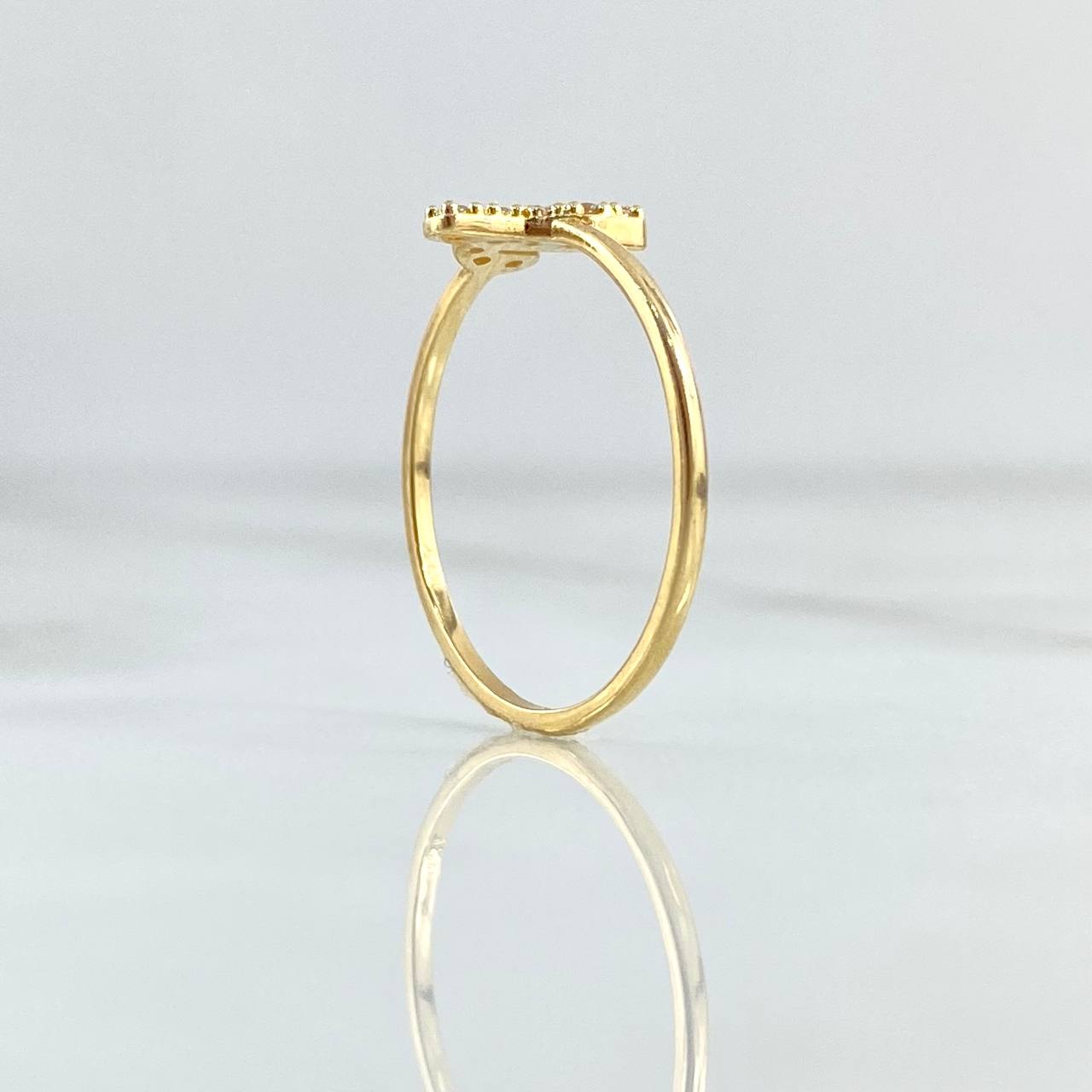 Anillo Cactuus 1.15gr / T6 1/2 / Circones Blancos Oro Amarillo 18K