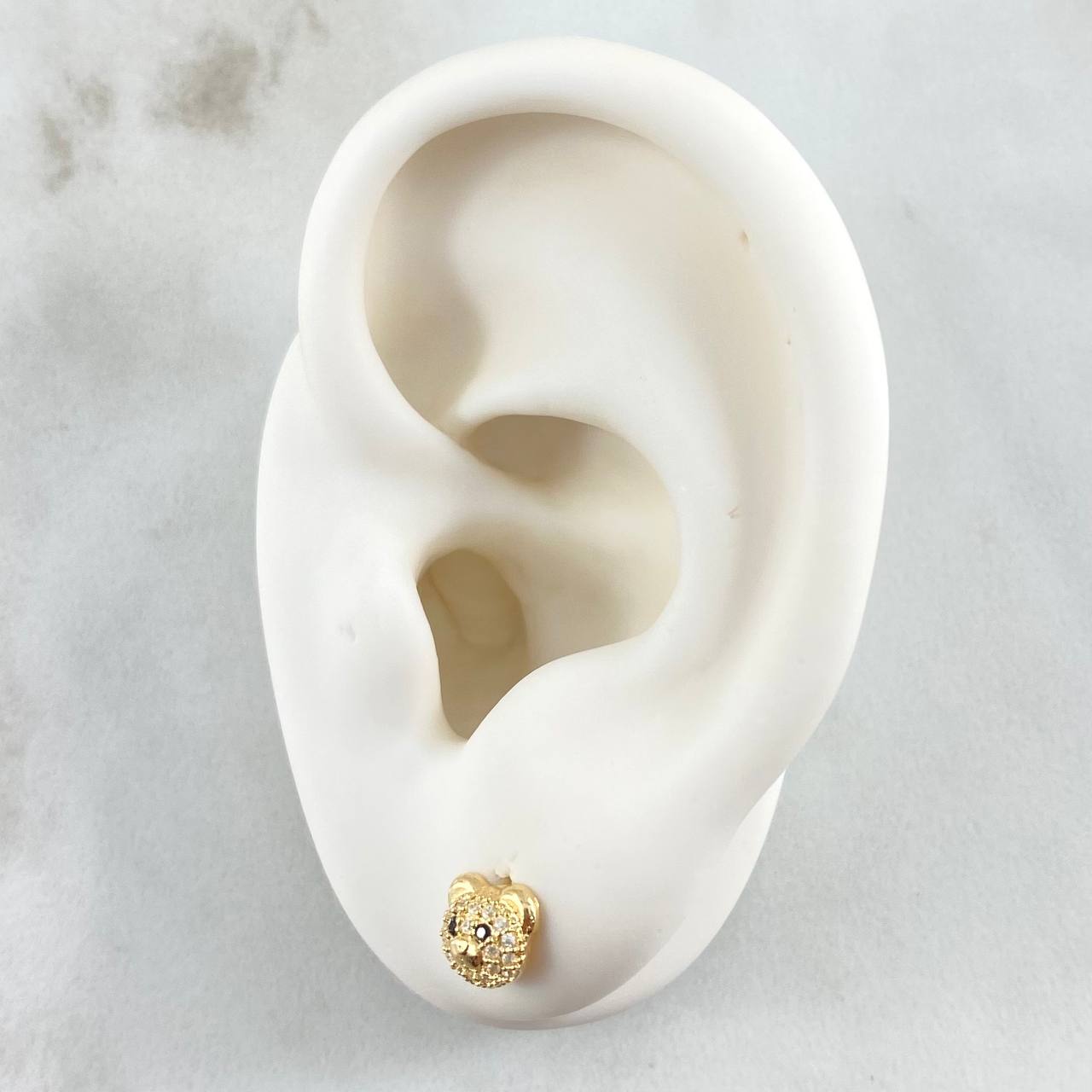 Topos Cara De Oso  1.3gr / 7mm Oro Amarillo 18K