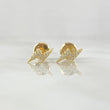 Topos Rayo 0.65gr / 9mm Circones Blancos Oro Amarillo 18K ©