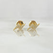 Topos Rayo 0.7gr / 9mm Circones Blancos Oro Amarillo 18K ©