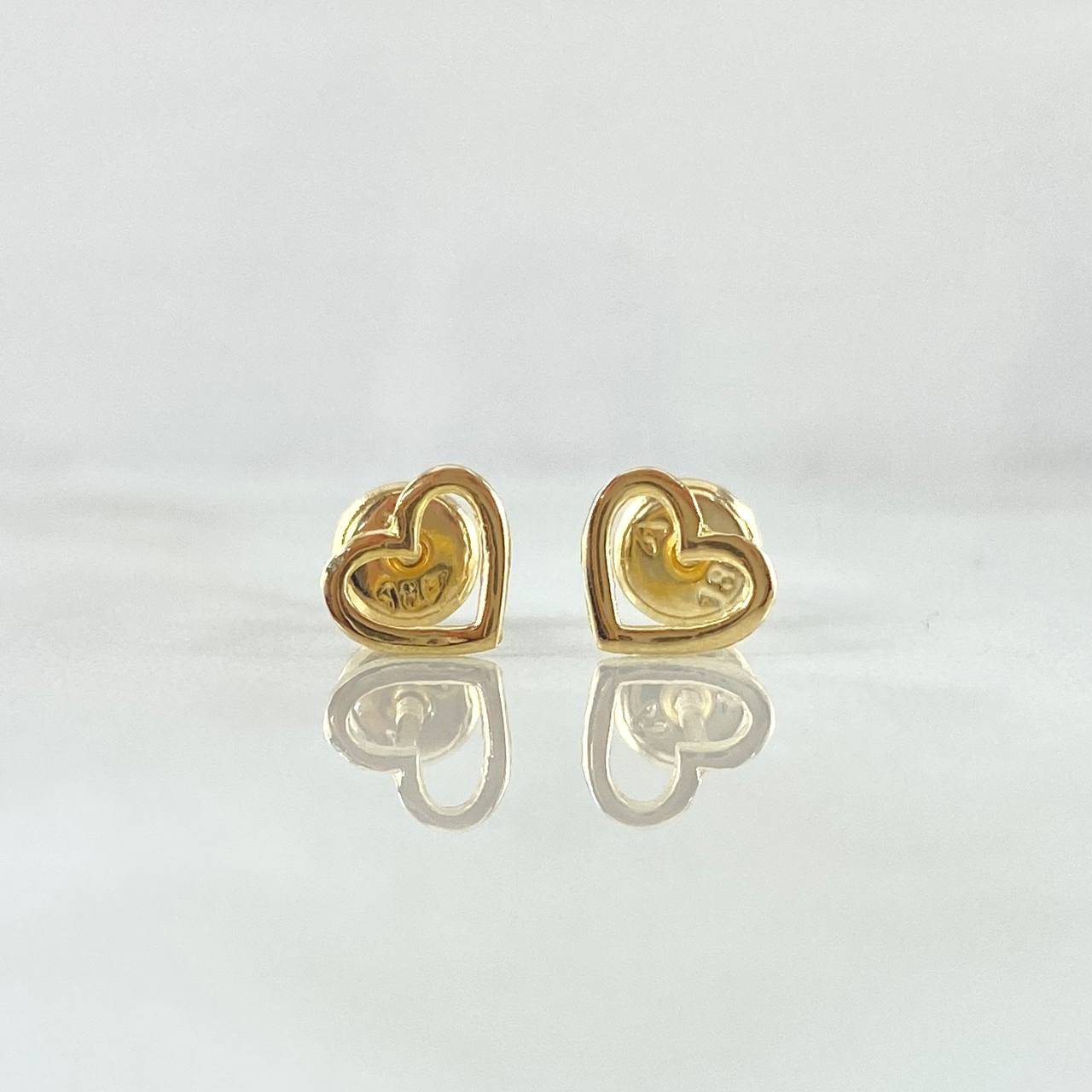 Topos Corazon Silueta Lisa 0.7gr / 6.3mm Oro Amarillo 18K ©