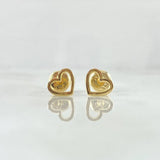 Topos Corazon Silueta Lisa 0.7gr / 6.3mm Oro Amarillo 18K ©