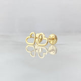 Topos Corazon Silueta Lisa 0.65gr / 6.3mm Oro Amarillo 18K ©