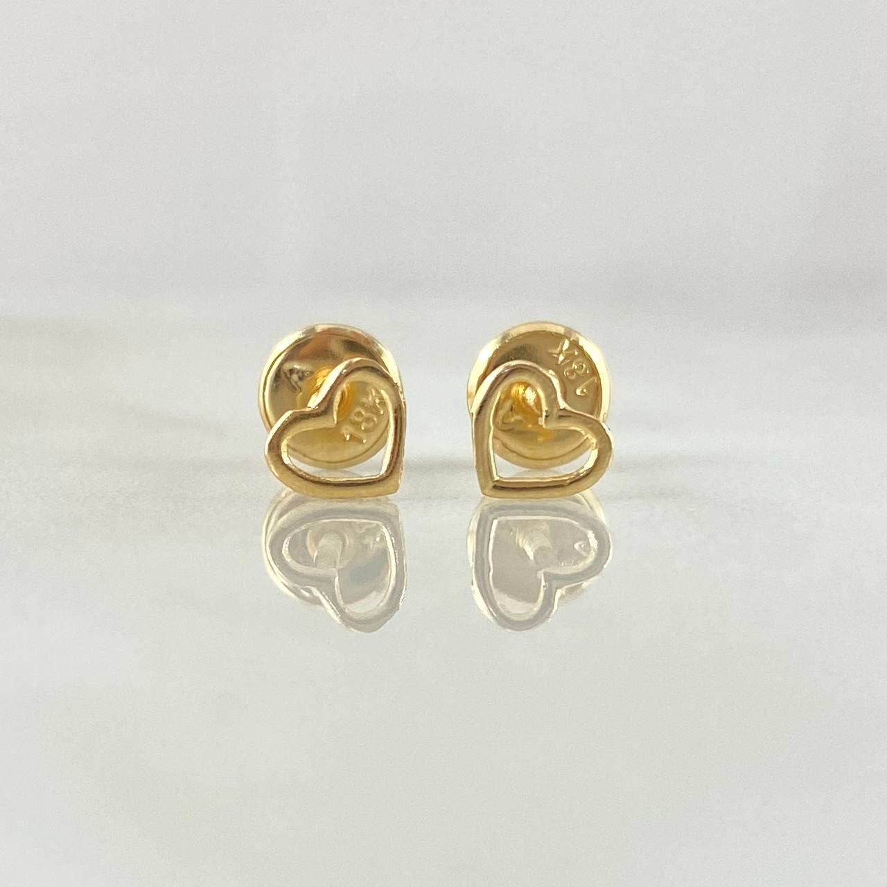 Topos Corazon 0.45gr / 4.65mm Silueta Liso Oro Amarillo 18K ©