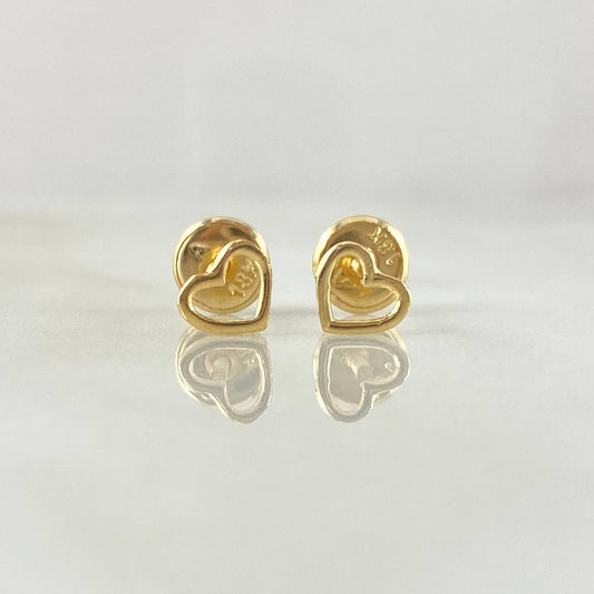 Topos Corazon 0.45gr / 4.65mm Silueta Liso Oro Amarillo 18K ©