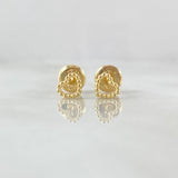 Topos Corazon Silueta Bordeada 0.6gr / 4.3mm Oro Amarillo 18K *