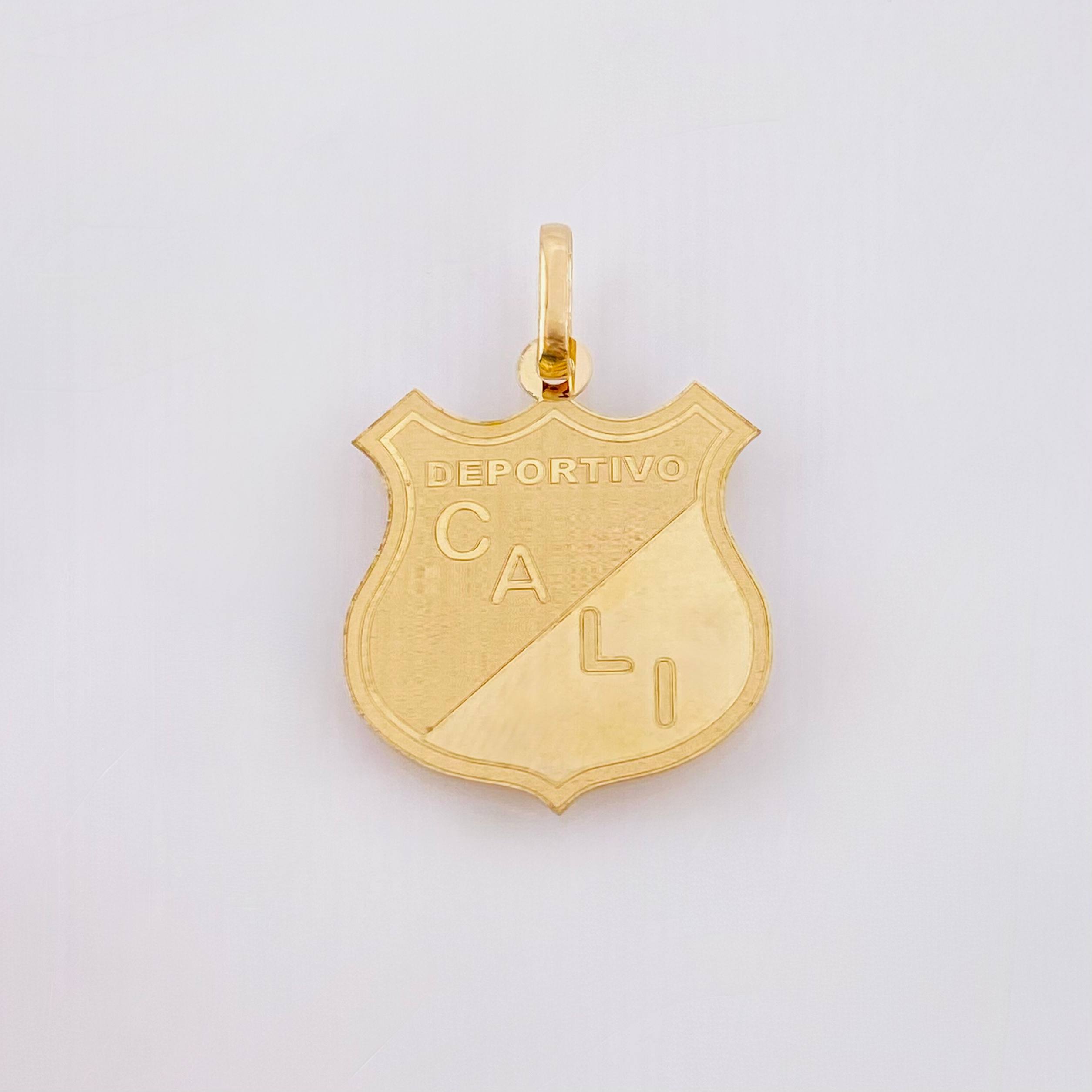 Dije Escudo Deportivo Cali 1.45gr / 2.8cm / Oro Amarillo 18K