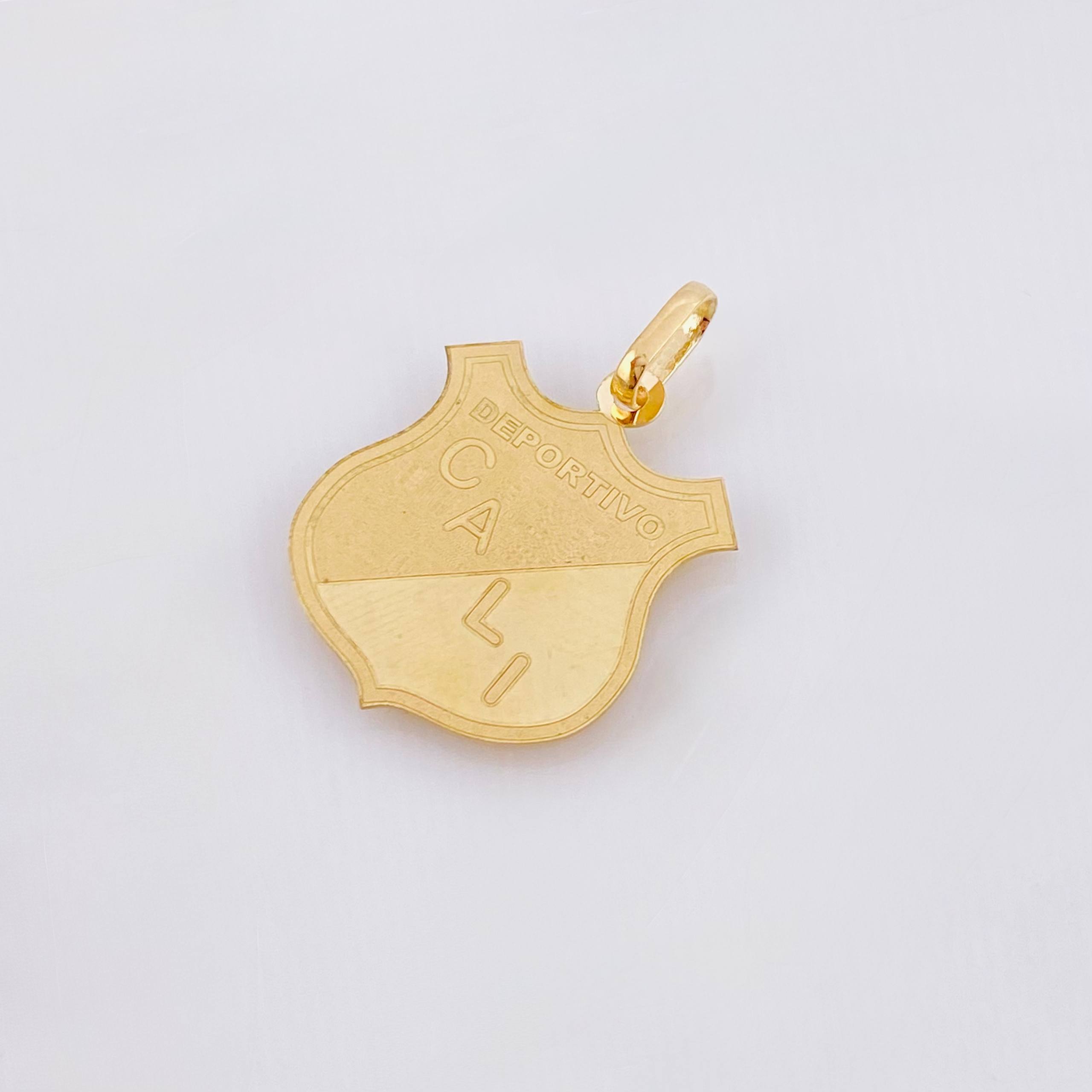 Dije Escudo Deportivo Cali 1.25gr / 2.8cm / Oro Amarillo 18K