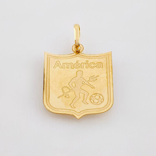 Dije Escudo America De Cali 1.55gr / 2.8cm / Oro Amarillo 18K