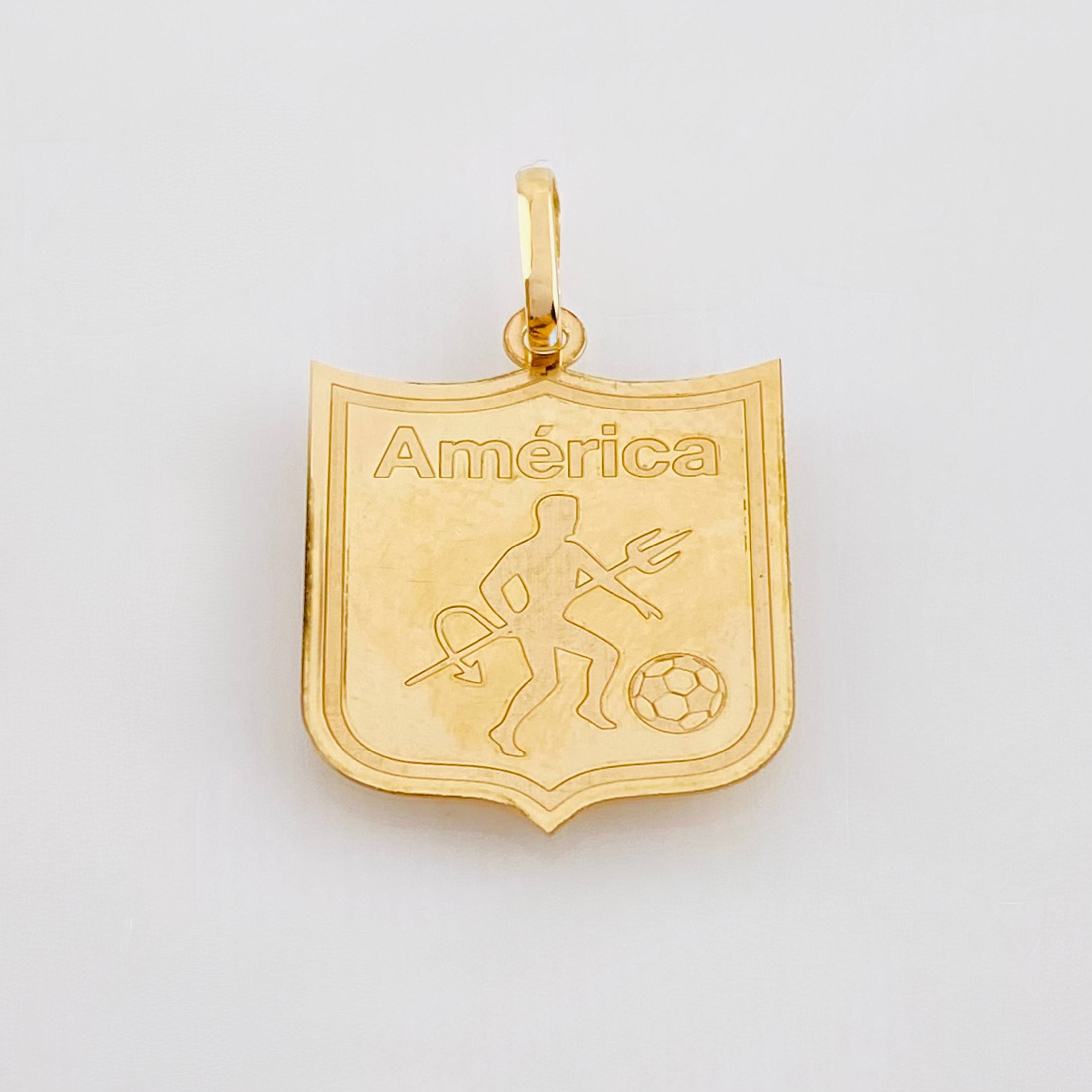 Dije Escudo America De Cali 1.4gr / 2.8cm / Oro Amarillo 18K