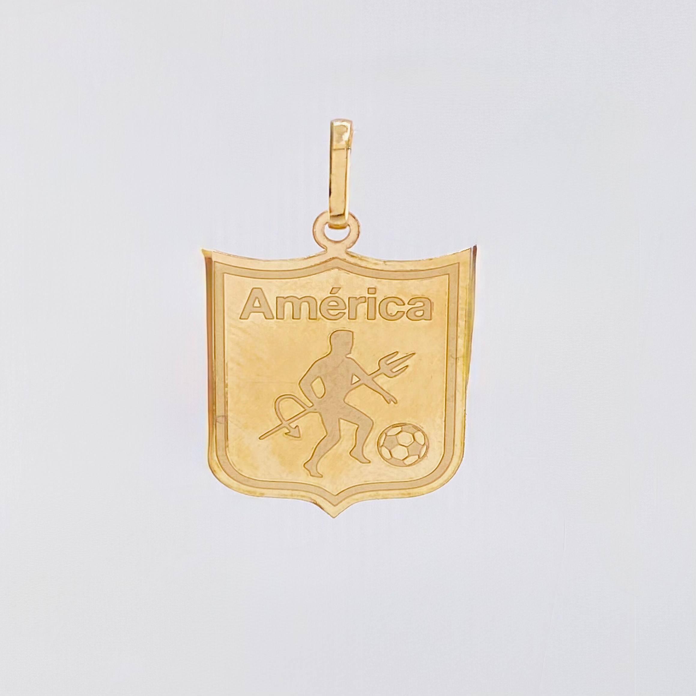 Dije Escudo America De Cali 1.55gr / 2.8cm / Oro Amarillo 18K