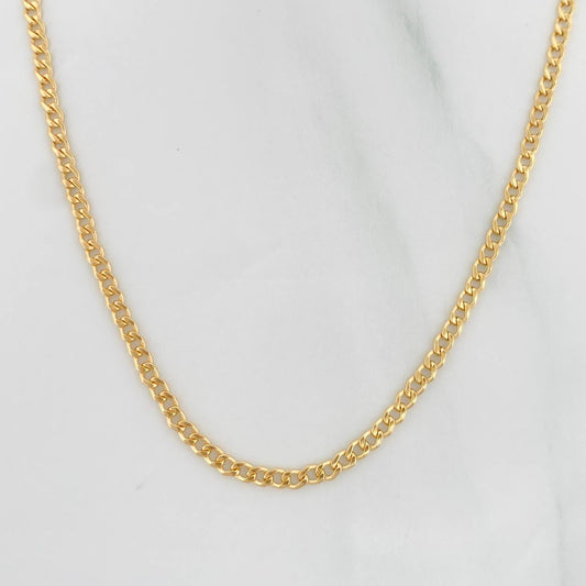 Cadena Cubana 2.6g / 50cm / 2.3mm Oro Amarillo 18K