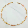 Tobillera Rustica Dubai 3.35 g / 24.5 cm / 3 mm Tres Oros 18K