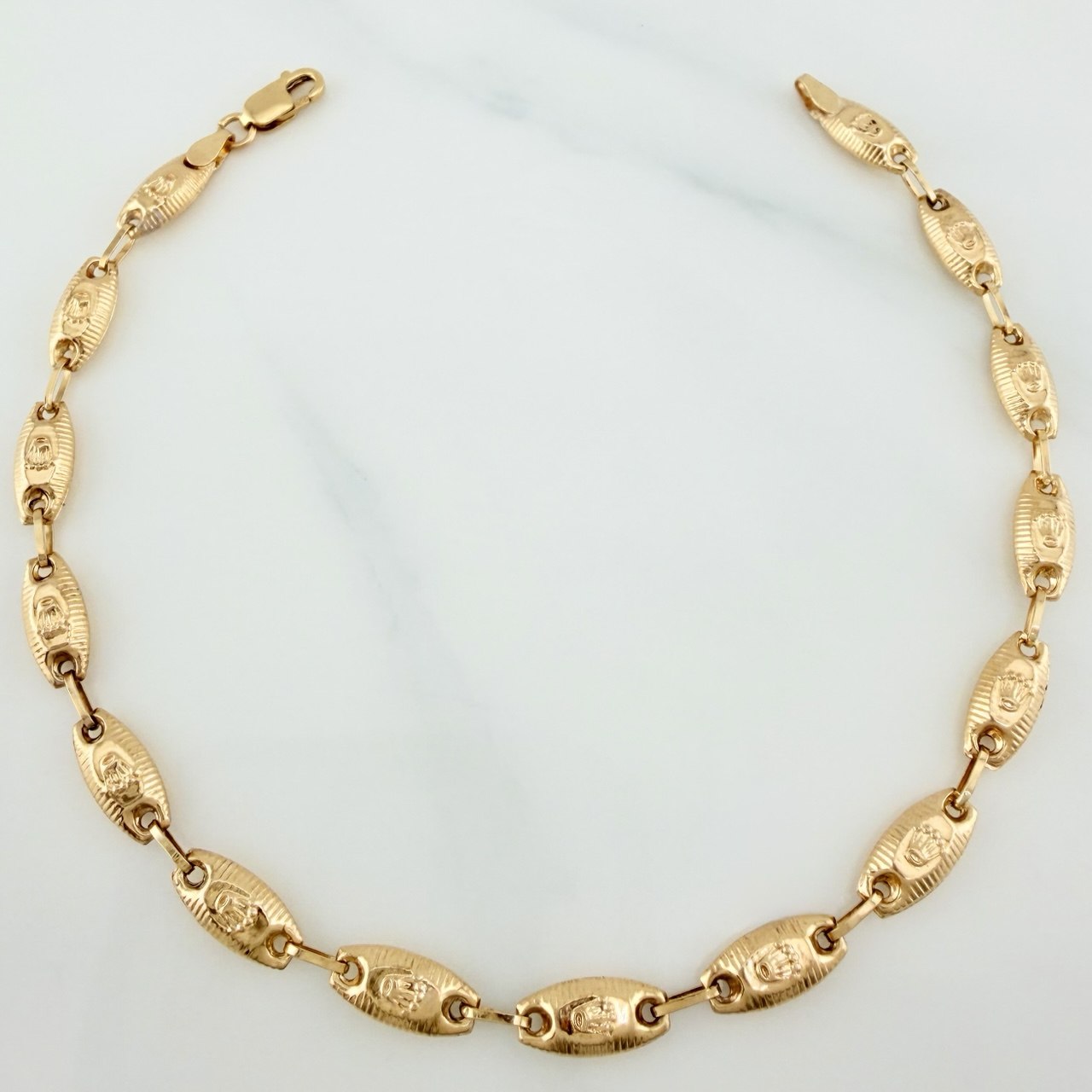 Tobillera Rustico Corona 3.55 g / 19 cm / 4.5 mm Oro Amarillo 18K
