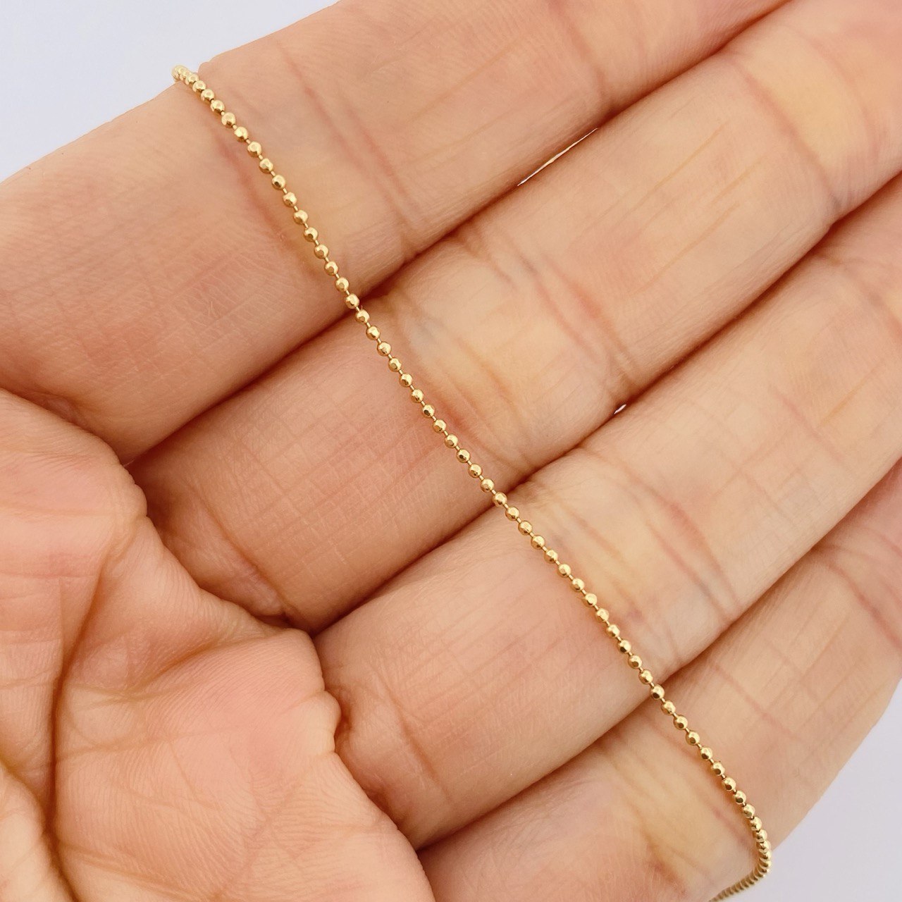 Cadena Militar 2.55gr / 60.5cm / Oro Amarillo +3 18K &