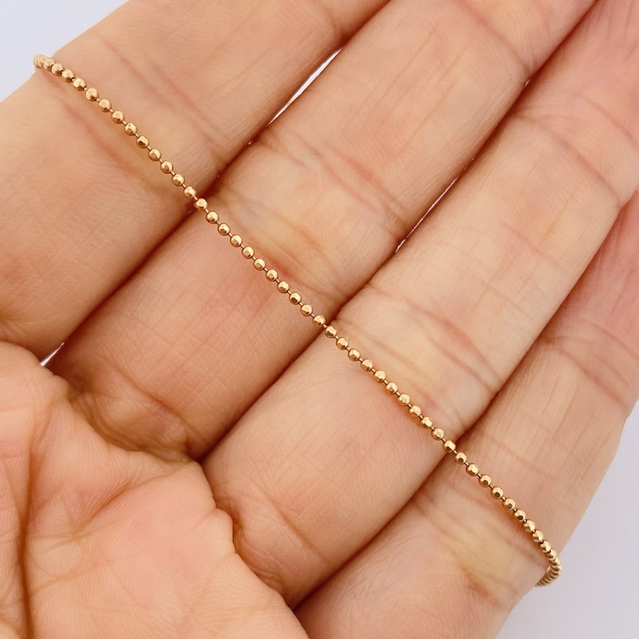 Cadena Militar 3.4gr / 60cm / Oro Rosa +3 18K &