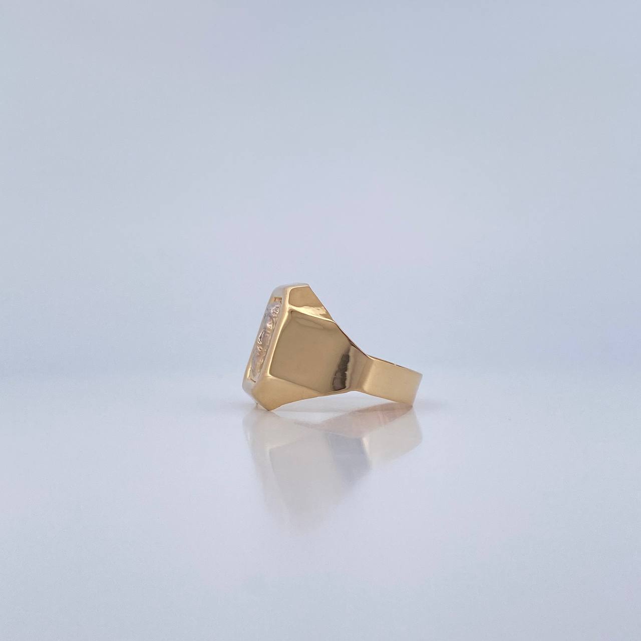 Anillo Rostro de Cristo 4.35gr / T11 / Dos Oros Amarillo Blanco 18K &
