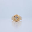 Anillo Trebol 1.95gr / T8 1/4 / Dos Oros Amarillo Blanco 18K &