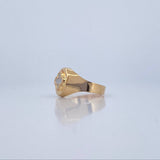 Anillo Trebol 1.95gr / T7 1/4 / Dos Oros Amarillo Blanco 18K &