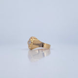 Anillo Trebol 1.95gr / T8 1/4 / Dos Oros Amarillo Blanco 18K &