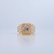 Anillo Caballo Herradura 4.05gr / T11 / Dos Oros Amarillo Blanco 18K &
