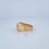 Anillo Caballo Herradura 4.05gr / T11 / Dos Oros Amarillo Blanco 18K &