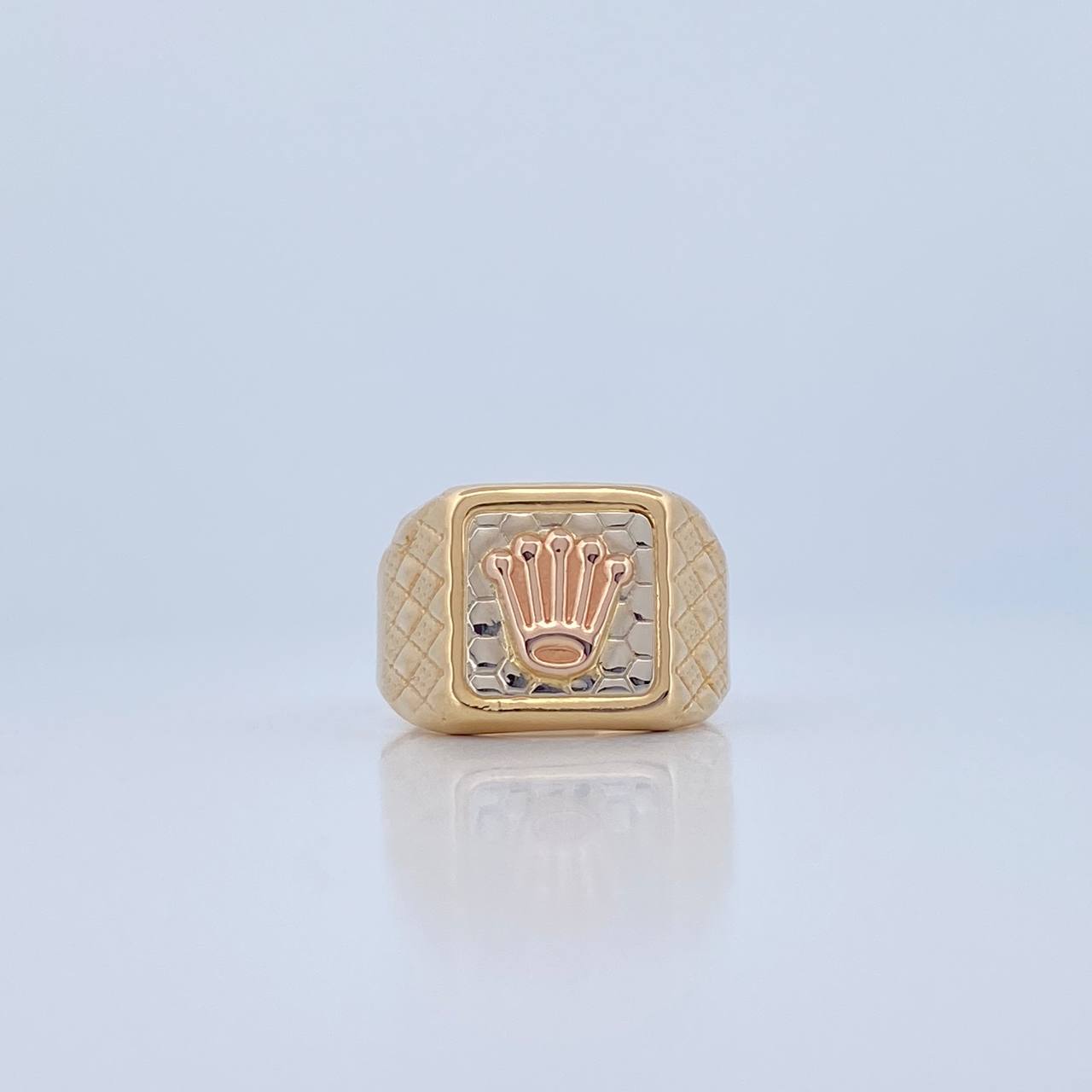 Anillo Corona Rx 3.55gr / T9 / Tres Oros 18K &