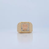 Anillo Corona Rx 3.55gr / T9 / Tres Oros 18K &