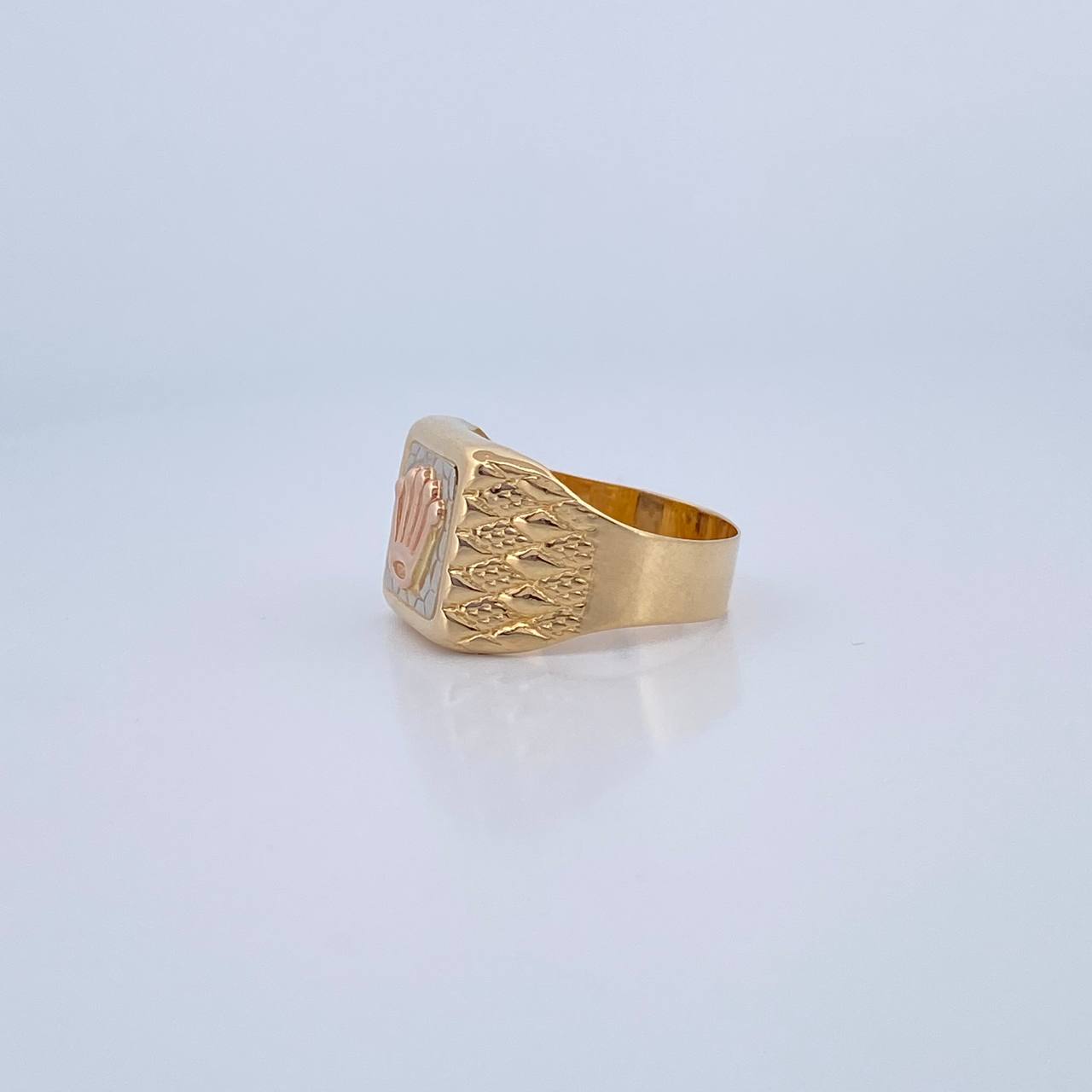 Anillo Corona Rx 3.55gr / T9 / Tres Oros 18K &