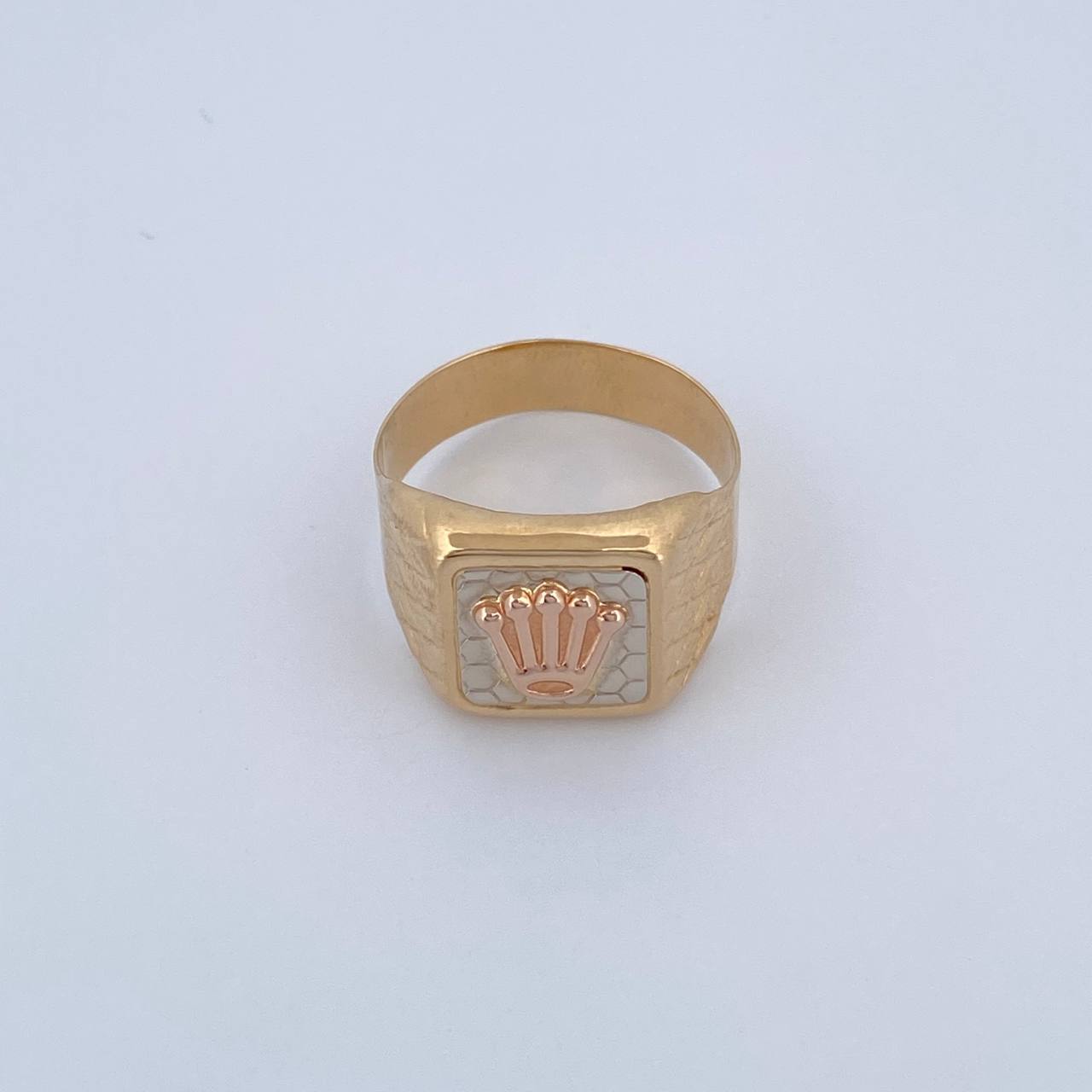 Anillo Corona Rx 3.55gr / T9 / Tres Oros 18K &