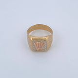 Anillo Corona Rx 3.55gr / T9 / Tres Oros 18K &