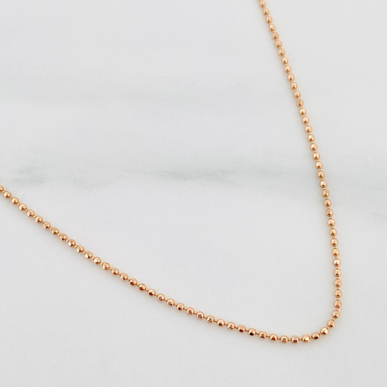 Cadena Militar 2.1 g / 45.5 cm / 0.9 mm Oro Rosa 18K