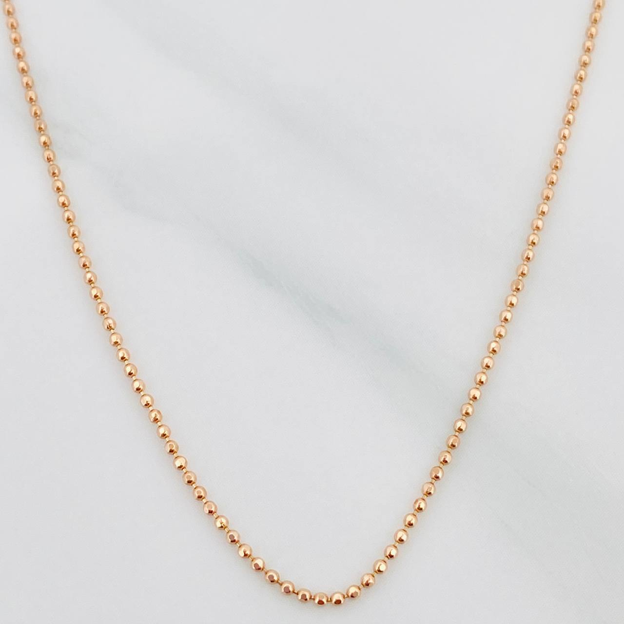 Cadena Militar 2.1 g / 45.5 cm / 0.9 mm Oro Rosa 18K