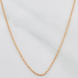 Cadena Militar 2.1 g / 45.5 cm / 0.9 mm Oro Rosa 18K