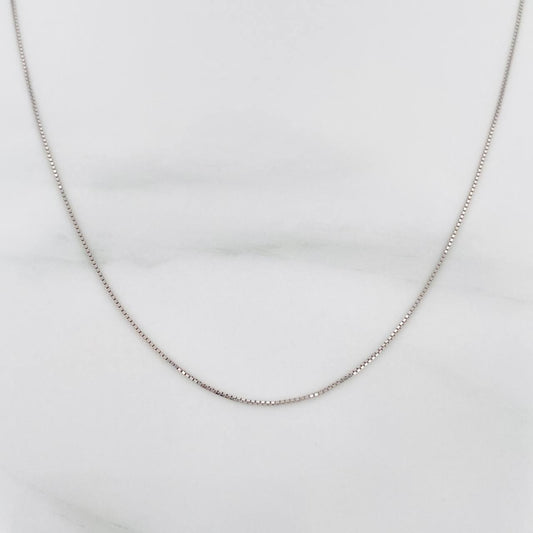 Cadena Veneciana 1.4 g / 50 cm / 0.5 mm Oro Blanco 18K