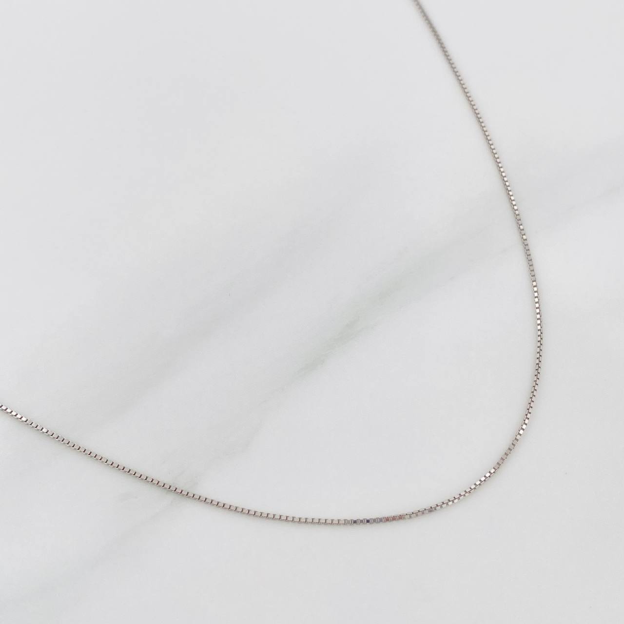 Cadena Veneciana 1.4 g / 50 cm / 0.5 mm Oro Blanco 18K