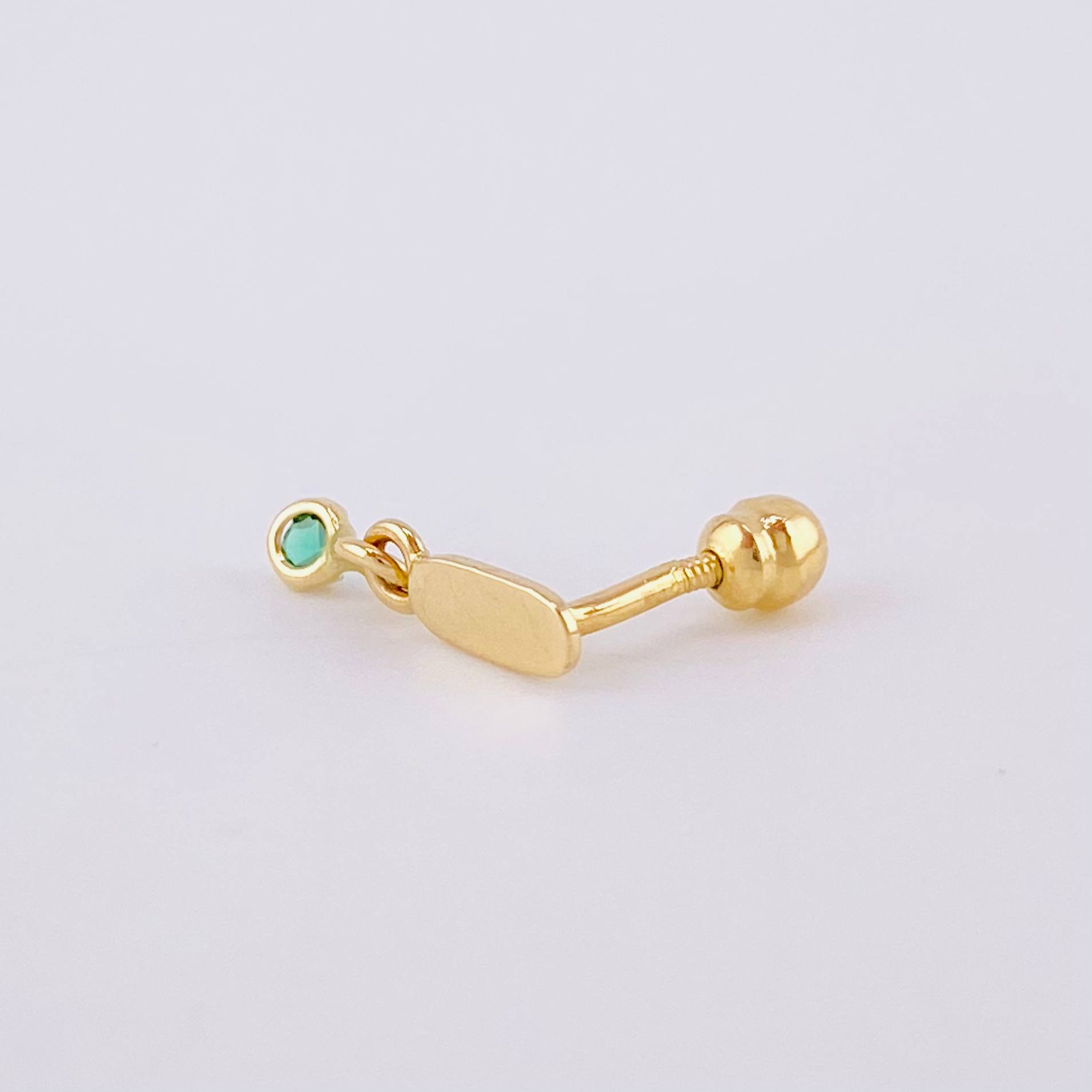 Piercing Globo Colgante 0.4 g / 1.2 cm Oro Amarillo 18K