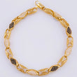 Pulso Rustico Granada Concavo 15.55 g / 19.5 cm / 5.4 mm Oro Amarillo 18K