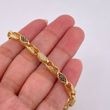 Pulso Rustico Granada Concavo 15.55 g / 19.5 cm / 5.4 mm Oro Amarillo 18K